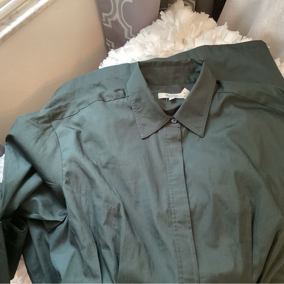 Madewell Poplin Tucked Mini Shirtdress - Picture 9 of 9